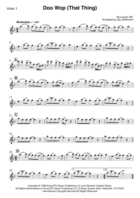 Doo Wop That Thing For String Quartet Page 2