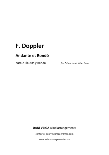 Doppler Andante Et Rond 2 Flutes And Concert Band Page 2