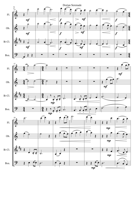 Dorian Serenade For Wind Quartet Page 2