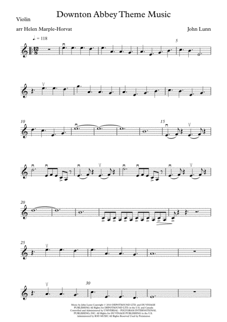 Downton Abbey For Violin And Piano Page 2