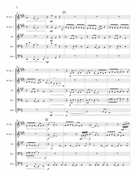 Downtown For Brass Quintet Page 2