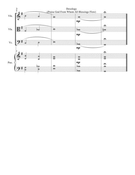 Doxology Jazz Harmonization For Piano Quartet Praise God From Whom All Blessings Flow Page 2