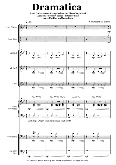 Dramatica For Lead Guitar String Orchestra Score Parts Page 2