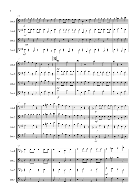 Drunken Sailor For Bassoon Quartet Page 2