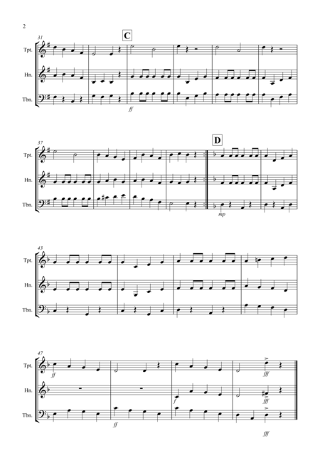 Drunken Sailor For Brass Trio Page 2