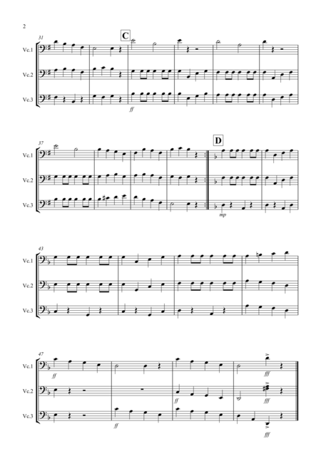 Drunken Sailor For Cello Trio Page 2