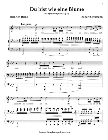 Du Bist Wie Eine Blume Op 25 No 24 A Flat Major Page 2