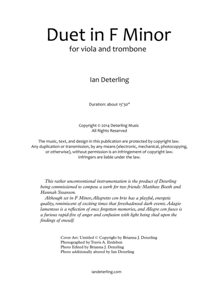 Duet In F Minor For Viola And Trombone Page 2