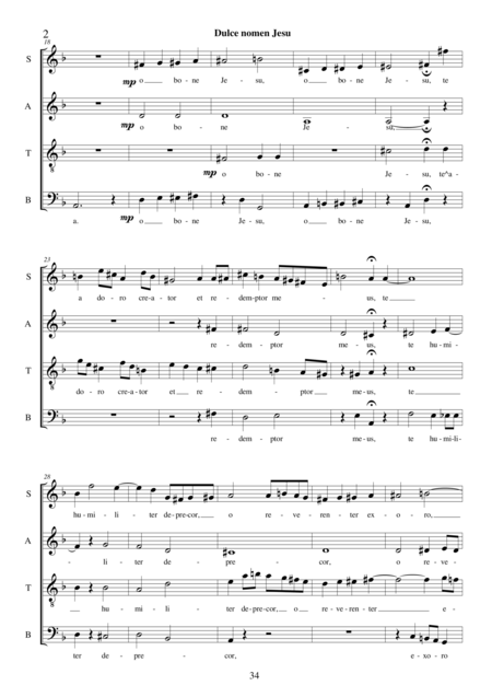 Dulce Nomen Jesu Motet For Choir Satb A Cappella Page 2