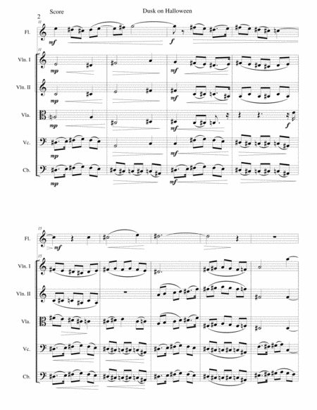 Dusk On Halloween For Flute And String Orchestra Page 2