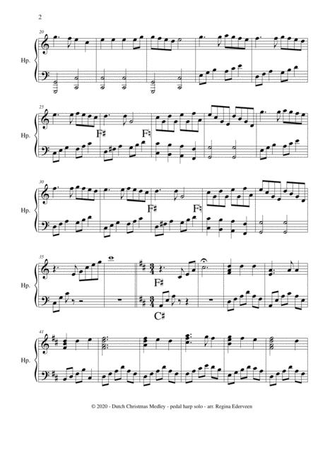 Dutch Christmas Medley Pedal Harp Solo Page 2