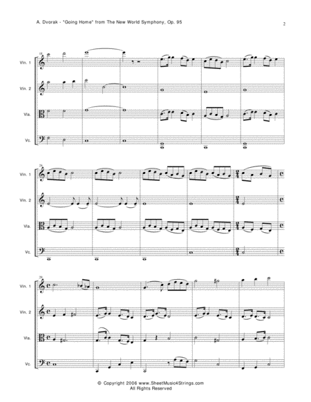 Dvorak A Going Home For String Quartet Page 2