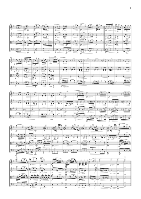 Dvorak Slavonic Dance Op 72 No 2 For String Quartet Cd206 Page 2