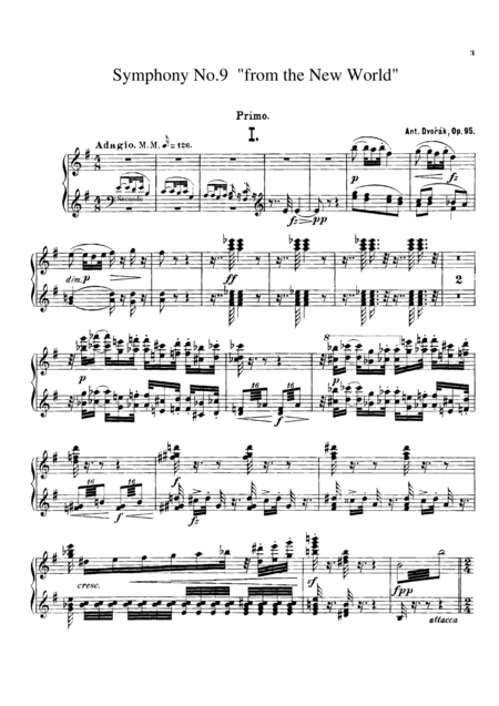 Dvorak Symphony No 9 I Ii For Piano Duet 1 Piano 4 Hands Pd805 Page 2