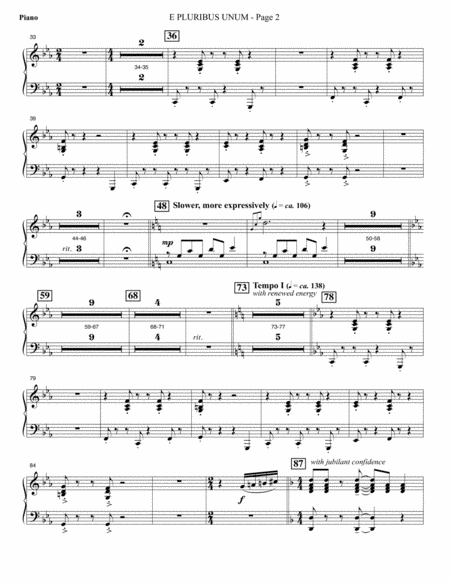 E Pluribus Unum Piano Page 2