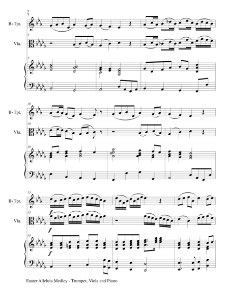 Easter Alleluia Medley Trio Bb Trumpet Viola Piano Score And Parts Page 2