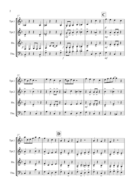 Easter Bunny Rag For Brass Quartet Page 2