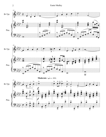 Easter Medley Trumpet Solo Page 2