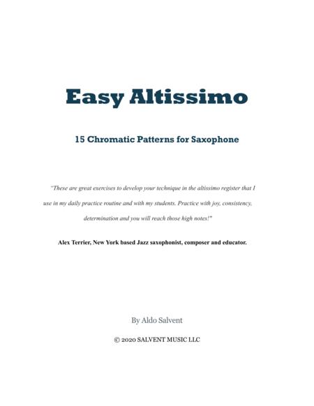 Easy Altissimo 15 Chromatic Patterns For Saxophone Page 2