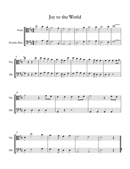 Easy Christmas Duets For Early Intermediate Viola And Bass Duet Volume 2 Page 2