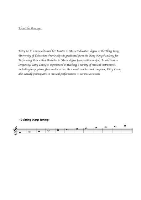 Easy Classic Volume 1 12 String Harp Page 2