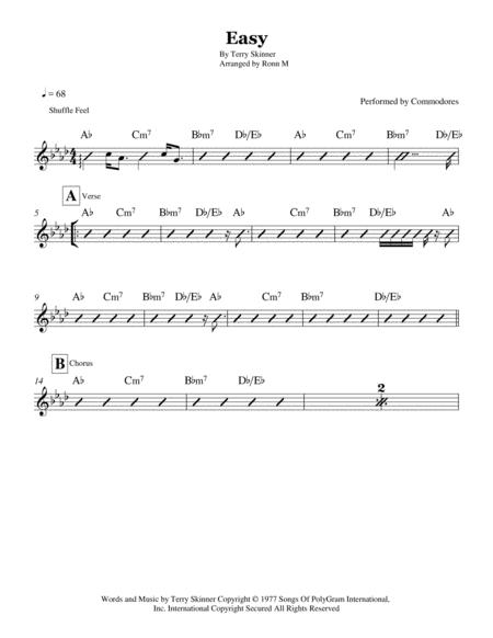 Easy Lead Sheet Performed By Commodores Page 2