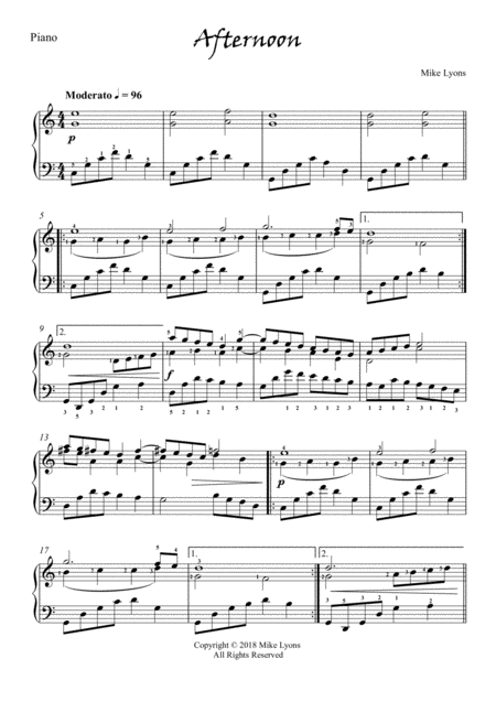 Easy Piano Afternoon Page 2
