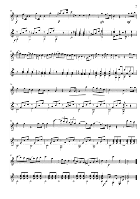 Easy Violin Guitar Duets Play Along By Giuliani Part I Page 2