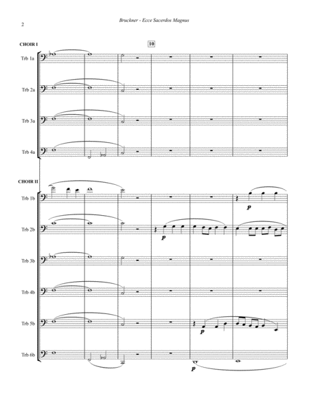 Ecce Sacerdos Magnus For 10 Part Trombone Ensemble Page 2