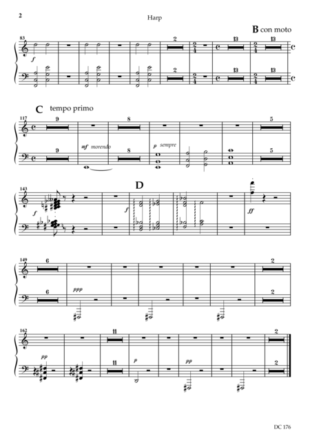 Ecocycle Harp Part And Vocal Score Cued With 1st Violin Page 2