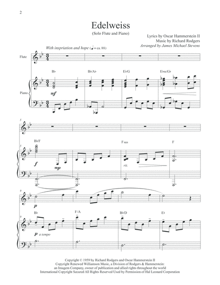 Edelweiss Flute Piano Page 2