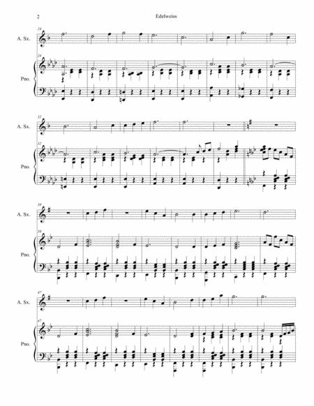 Edelweiss For Alto Saxophone And Piano Page 2