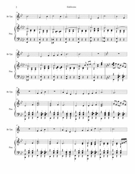 Edelweiss For Bb Trumpet Solo And Piano Page 2