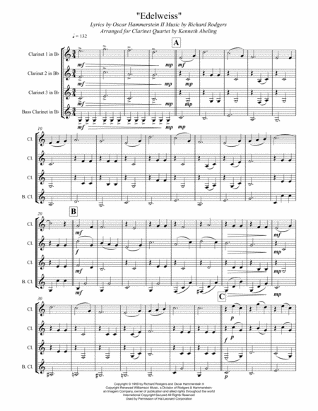 Edelweiss For Clarinet Quartet Page 2