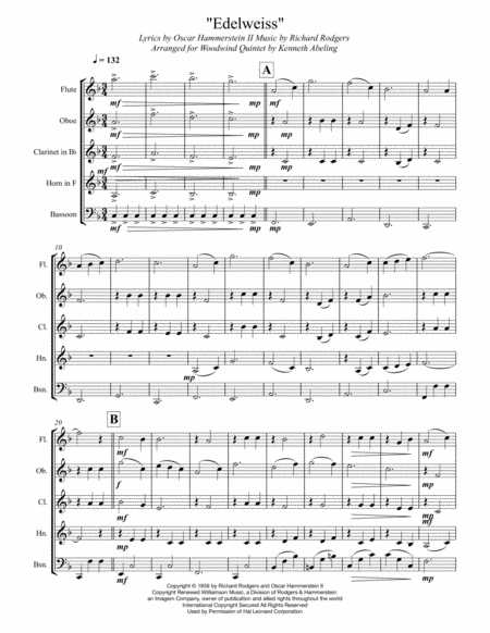 Edelweiss For Woodwind Quintet Page 2