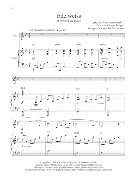 Edelweiss Oboe Piano Page 2