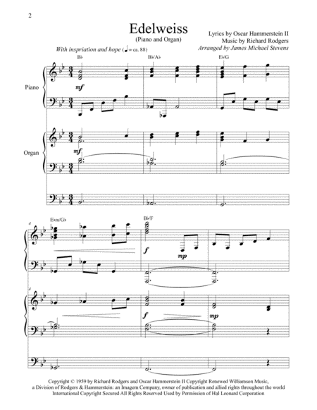 Edelweiss Piano Organ Page 2