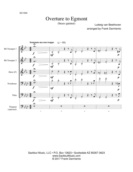 Egmont Overture For Brass Quintet Page 2