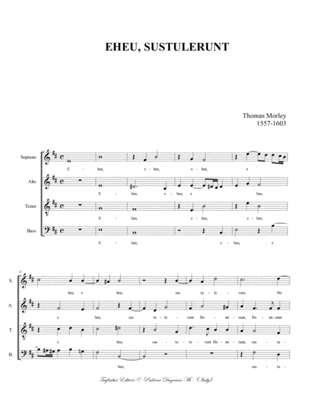 Eheu Sustulerunt Morley For Satb Choir Page 2