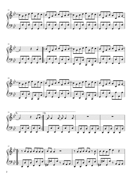 Eiffel 65 Blue Da Ba Dee Piano Solo Page 2