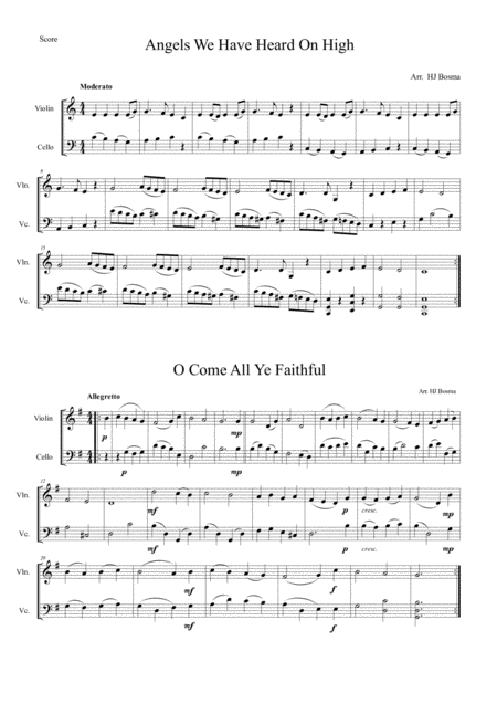 Eight Christmas Songs For String Duo Page 2