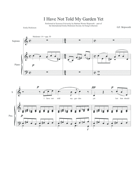 Eight Songs For Soprano On Poems Of Emily Dickinson Page 2