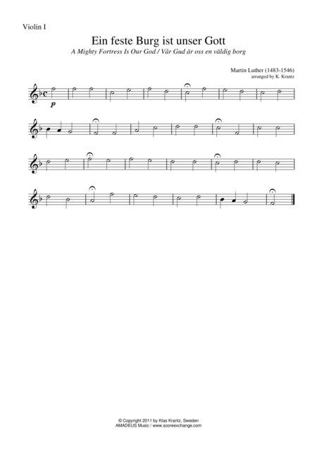 Ein Feste Burg Ist Unser Gott For String Quartet Page 2