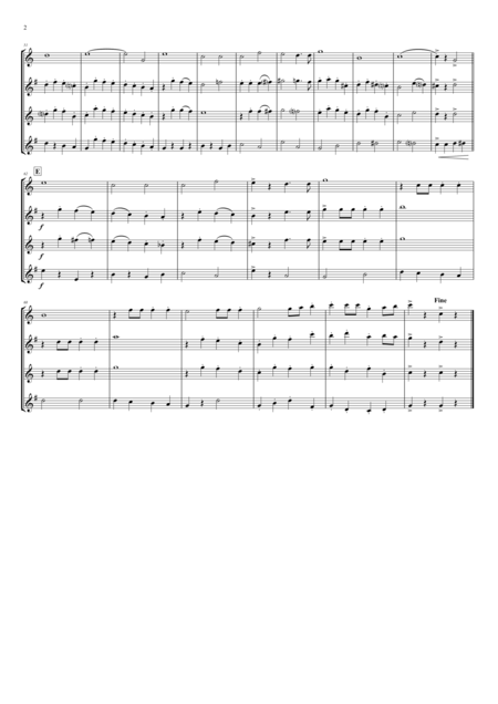 Ein Prosit German Folk Song Oktoberfest Saxophone Quartet Page 2