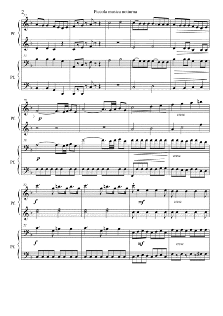 Eine Kleine Nacht Music Piccola Musica Notturna Piano 4 Hands Page 2