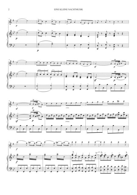 Eine Kleine Nachtmusik 1st Mov For Alto Saxophone And Piano Page 2