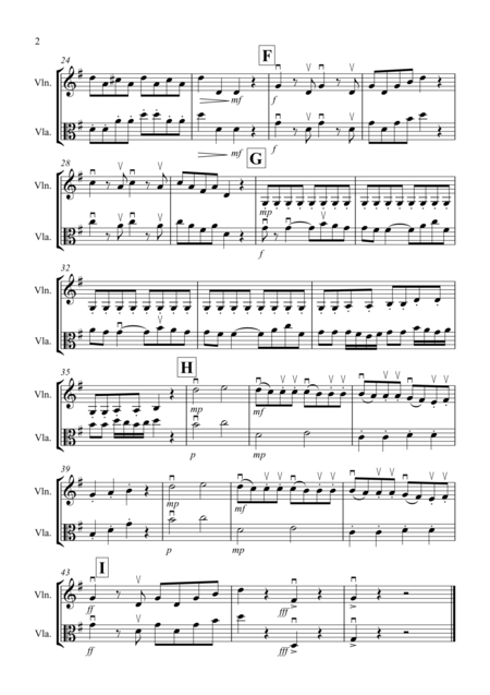 Eine Kleine Nachtmusik 1st Movement For Violin And Viola Duet Page 2