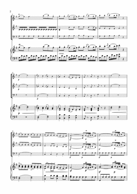 Eine Kleine Nachtmusik For 2 Violins Cello And Piano Page 2