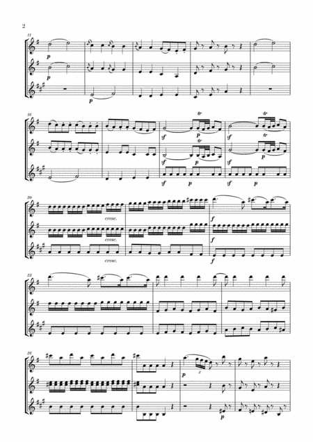 Eine Kleine Nachtmusik For Flute Violin And Bass Clarinet Page 2