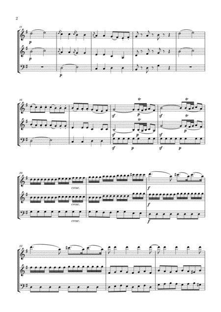 Eine Kleine Nachtmusik For Flute Violin And Cello Page 2
